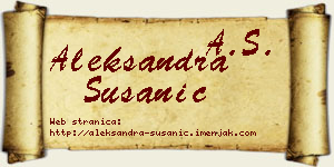 Aleksandra Susanić vizit kartica